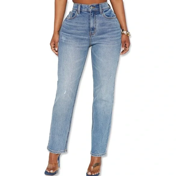 High Rise Ankle Ceop 90’s Straight Leg Jeans | Light Wash | Size 3 | BRAND NEW - Picture 6 of 8